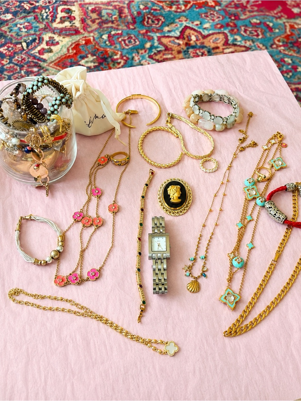 Jewelry Jar - nice pieces! - Picture 2 of 6